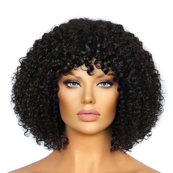 Curly Bob With Bangs